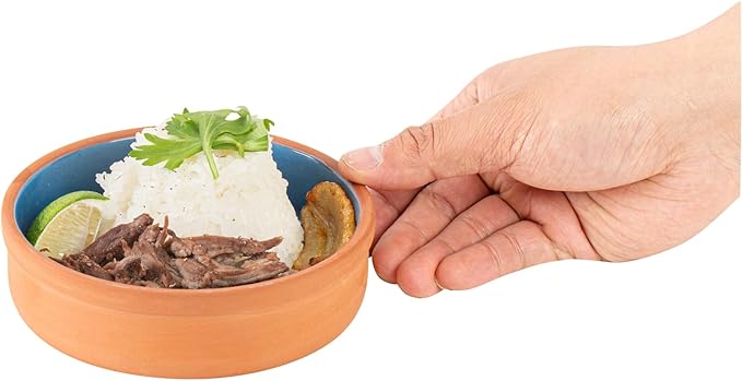 Restaurantware Terracotta Cazuela Bowls 2 Pack of 9 oz Durable Rustic Serving Dish Glazed Oven-Safe Bowl Freezer-Safe Tapas Dish Microwave-Safe Dishwasher-Safe