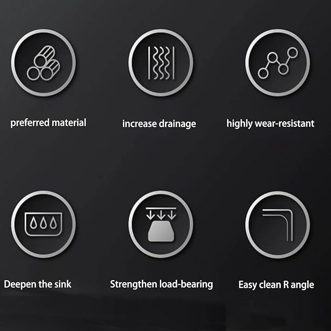 Built-in stainless steel sink, stainless steel kitchen sink, stainless steel practical sink, 20cm deep tank body, overflow hole design, prevent overflow, suitable for kitchen, restaurant ( Size : 65*4