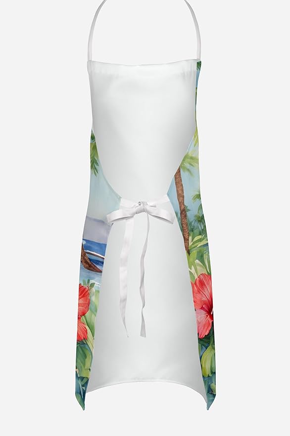 Caroline's Treasures German Shorthaired Pointer Luau Apron Cooking Kitchen Server Baking Crafts Gardening for Adult Women Men, Unisex, Large, Multicolor