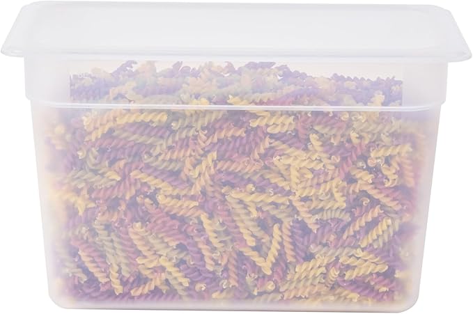 Restaurantware Food Storage Container 10 Pack of 12.7 x 6.8 x 7.8 Inches Plastic Stackable Storage Box White Reusable Label Container Dishwasher Safe For Restaurants And Kitchens