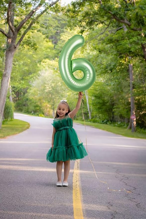 40 Inch Number 8 Balloon, 8 Year Old Girl Birthday Decorations, Giant Olive Green 18 28 80 Birthdays Balloons for Men Boys, 8th Birth Decor Party Supplies, Wedding Anniversary, Graduations
