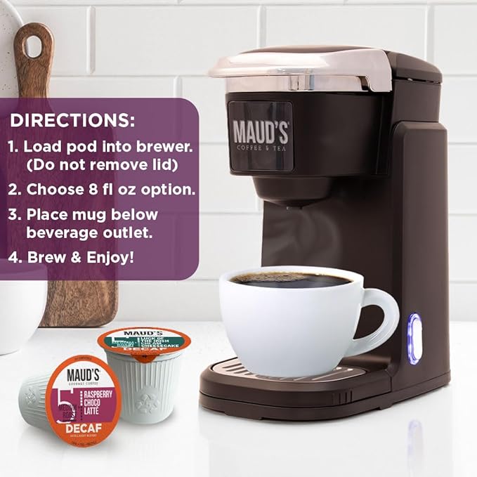 Maud's Flavored Decaf Coffee Pods Variety Pack, 80 ct,14 Assorted Roasts & Flavors, Decaf Medium Roast Coffee in Single Serve Pods - 100% Arabica Coffee, Compatible with Keurig K Cups Maker