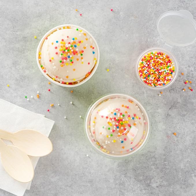 Coppetta 3 Ounce Paper Cups, 200 Durable To Go Cups - Lids Sold Separately, Disposable, Green Paper Dessert Cups, Freezable, For Cafes And Restaurants - Restaurantware