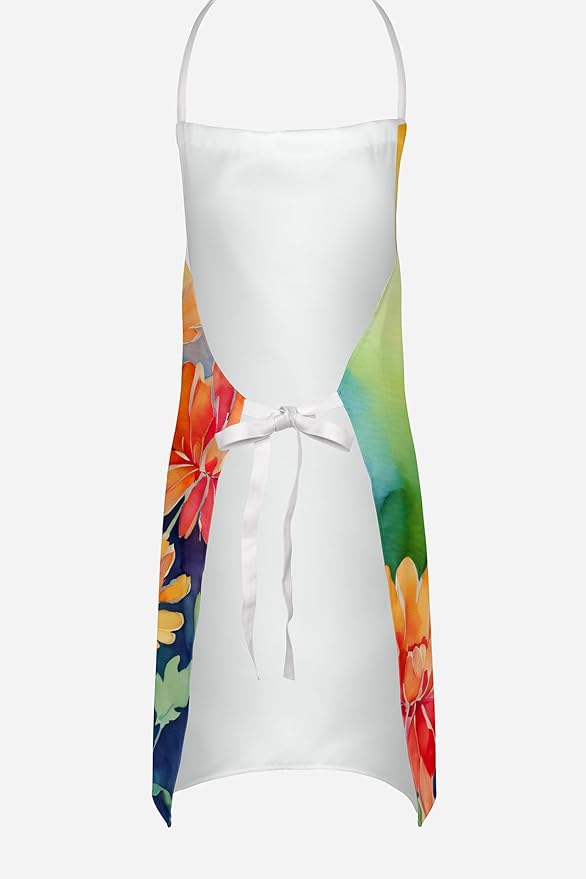 Caroline's Treasures Chrysanthemums in Watercolor Apron Cooking Kitchen Server Baking Crafts Gardening for Adult Women Men, Unisex, Large, Multicolor