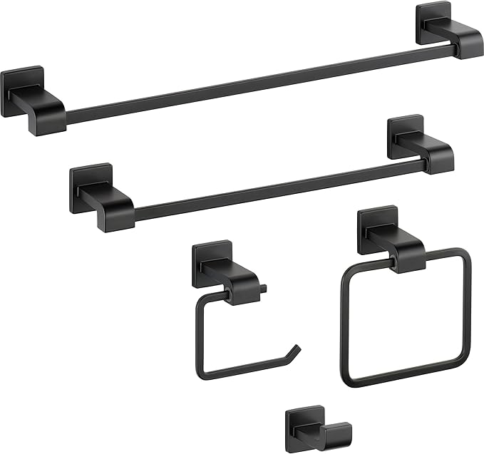 Delta Ara (1-Pack) Towel Hooks Matte Black Single Bathroom Hooks Wall Mounted for Robes & Towels Hand Towel Hook Holder Kitchen, Bathroom Accessories 77535-BL