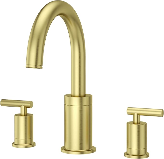 Pfister Contempra Roman Bath Tub Faucet Trim, High Arc Spout, 2-Handle, 3-Hole, Brushed Gold Finish, RT65NCBG