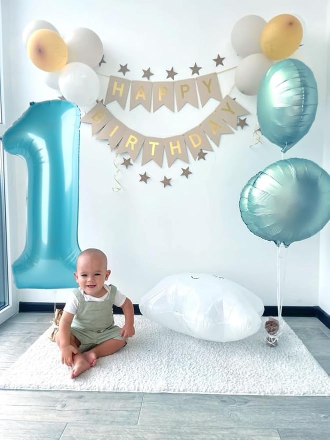 Light Blue 11 Balloon, 40 Inch Number Balloons, Birthday Balloon Party Decoration for 11st Girls Boys, Anniversaries, Celebration Party, Graduation