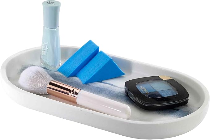 Avanti Linens - Vanity Tray, Resin Countertop Accessories, Marble Inspired Bathroom Essentials (Murano Collection)