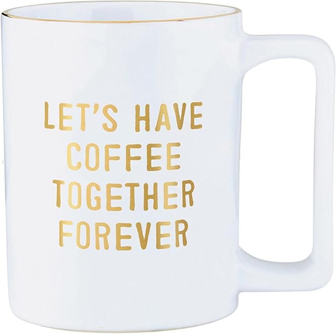 Santa Barbara Design Studio Wedding Gifts Gold Foil Ceramic Coffee Mug, 16-Ounce, Coffee Together Forever