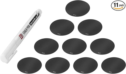 ZWILLING Fresh & Save CUBE 11-Piece Reusable Silicone Label with Chalk Maker Set, for Keeping Track of Food and Avoiding Waste, Black