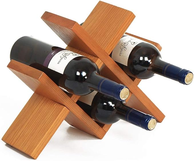 Wine Racks Stacked Wine Rack is Ideal for Countertops in The Kitchen Cupboard Shelf Or Restaurant Wine Cellar Elegant French Style Wine Rack (Color : Deep Color Size : 36x27x10cm)