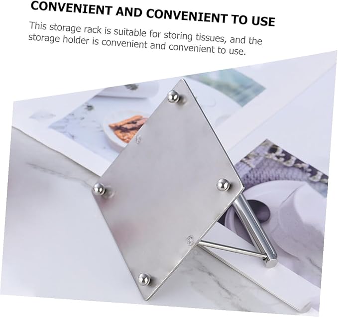 1pc Silver Napkin Holder Rack Modern Tissue Paper Stand for Kitchen Bedroom Restaurant Hotel Decor Paper Towel Holder Stylish Design for Everyday Use