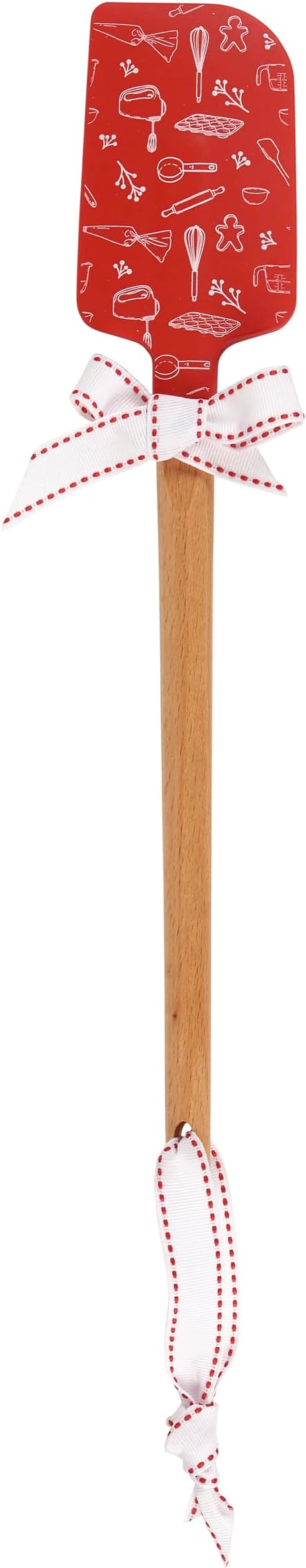 Primitives by Kathy double-sided silicone novelty cooking spatula/Christmas Collection/hand illustrated designs/holiday baking motifs/coordinate with our other Christmas themed kitchen decor items