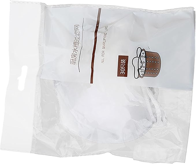 Kitchen Sink Garbage Filter Net Polyester High Density Elastic Odorless (30 pieces)