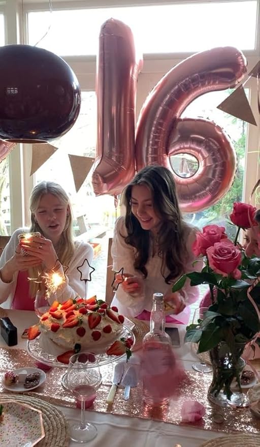 Number 6 Balloons Pearl Pink Party Decorations for Girl Boys, 40 In Big 6th Balloons for Engagement, Wedding, Celebration Party, Graduations, Photo Shoot