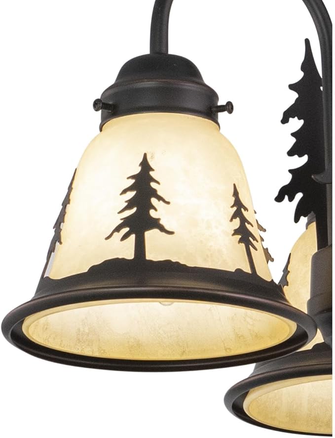 VAXCEL Yosemite 3L LED Bronze Rustic Tree Mini Chandelier or Fan Light Kit
