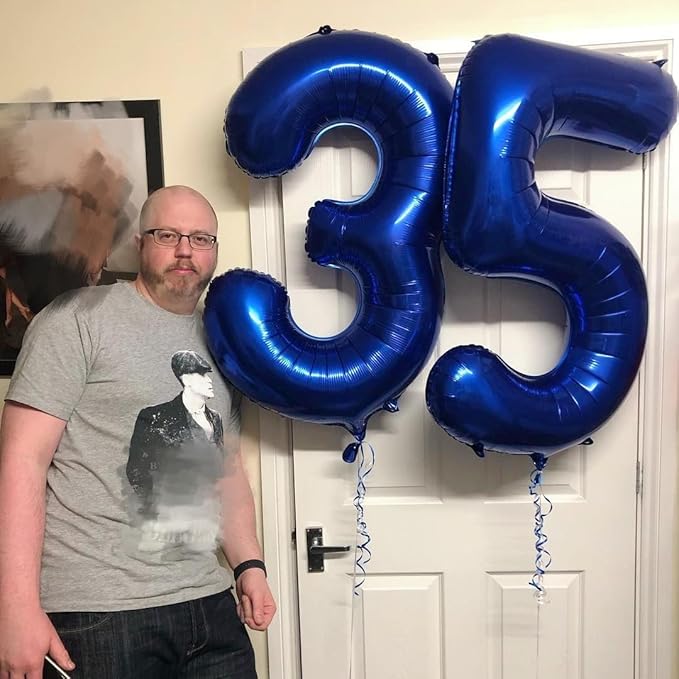 Numbers 29 Balloons, 29 Balloons, 29th Dark Blue Party Decorations for Women Men, 40 In Big 29th Decor for Engagement, Wedding, Celebration Party, Graduations, Photo Shoot