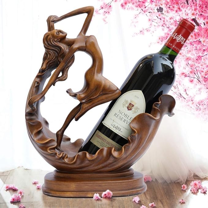 Wine Holder European Beauty Wine Rack Personality Home Kitchen Restaurant Resin Wine Rack Decoration Countertop Cabinet Cellar Narrow