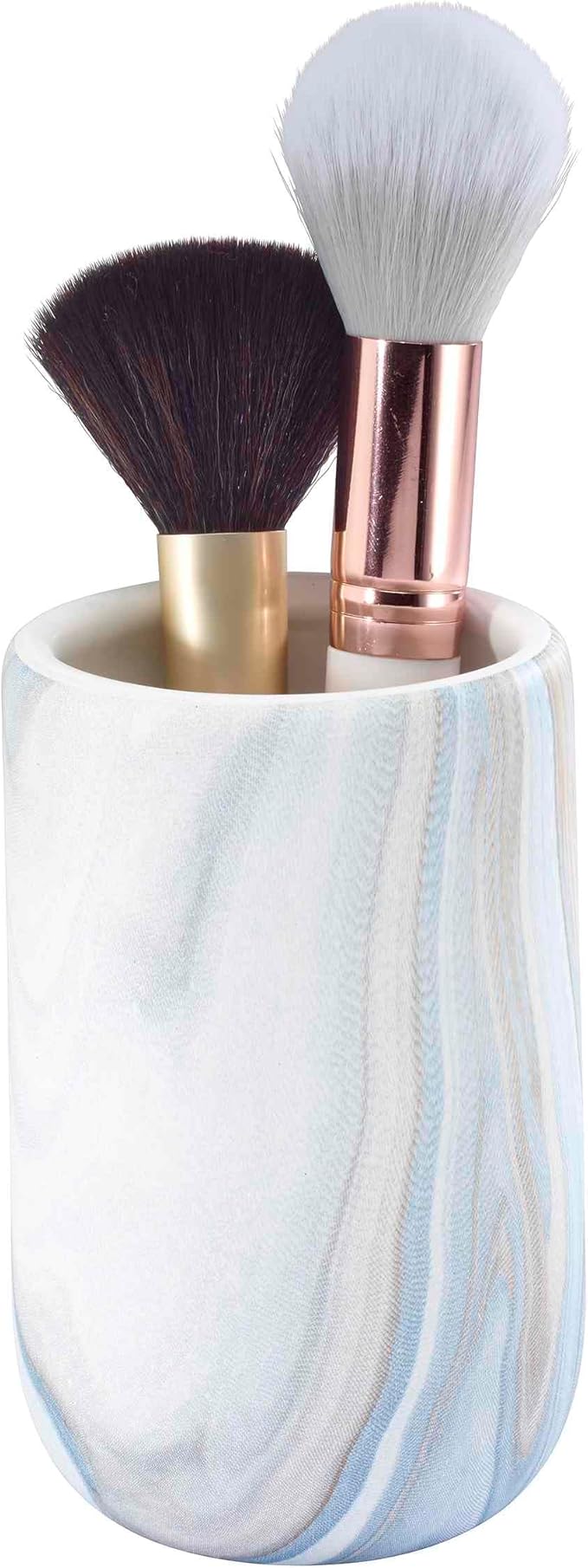 Avanti Linens - Tumbler, Resin Countertop Accessories, Guest Bathroom Essentials (Waves Collection, Blue)