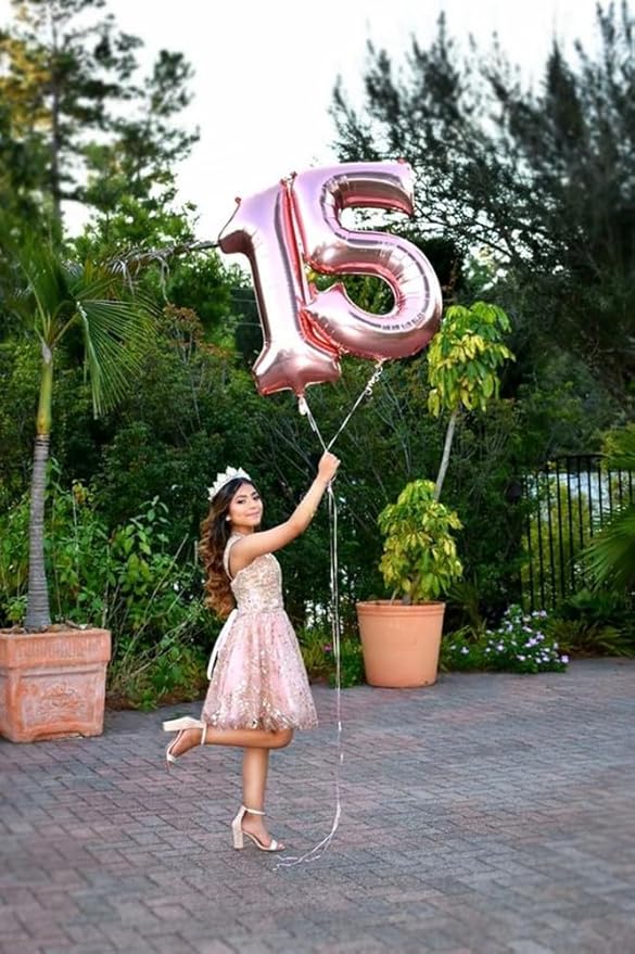 40 Inch Numbers 50 Balloon, Pearl Pink Balloons Perfect for 50th Birthday Party Decorations, Big Digital Balloons for Wedding Anniversaries Events Decorations for Parents