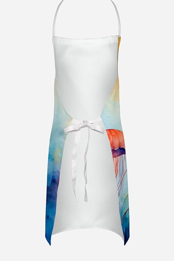 Caroline's Treasures Jellyfish Apron Cooking Kitchen Server Baking Crafts Gardening for Adult Women Men, Unisex, Large, Multicolor