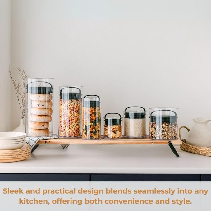 Prepara Evak Fresh Saver Plastic Food Storage, Large/Tall, Black