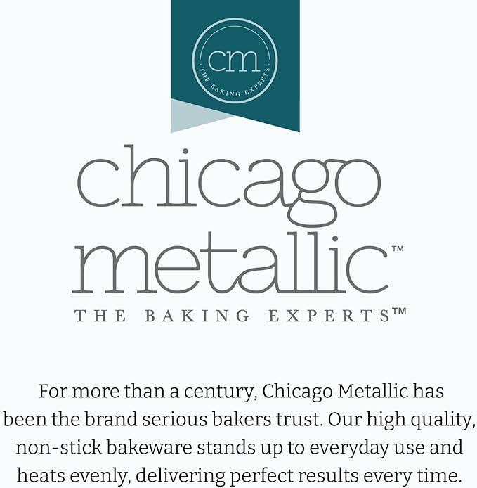 Chicago Metallic Professional 3-Piece Round Cake Pan Set - 6, 8, and 10 Inch Nonstick Carbon Steel Baking Pans, 2 Inches Deep, for Layered Celebration Cakes and Tiered Desserts