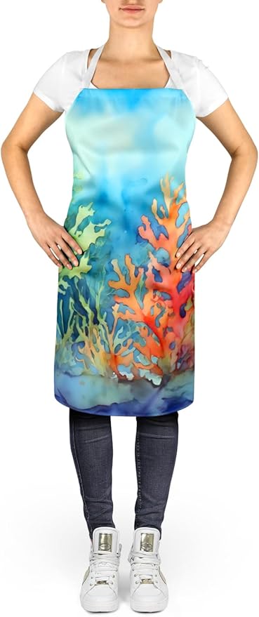 Caroline's Treasures Seaweed Apron Cooking Kitchen Server Baking Crafts Gardening for Adult Women Men, Unisex, Large, Multicolor