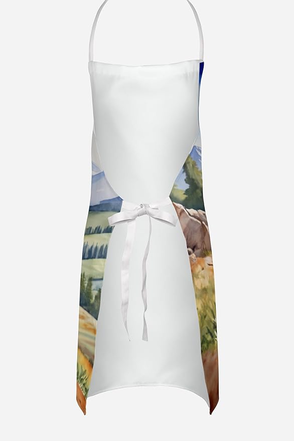 Caroline's Treasures Irish Terrier Cowboy Welcome Apron Cooking Kitchen Server Baking Crafts Gardening for Adult Women Men, Unisex, Large, Multicolor