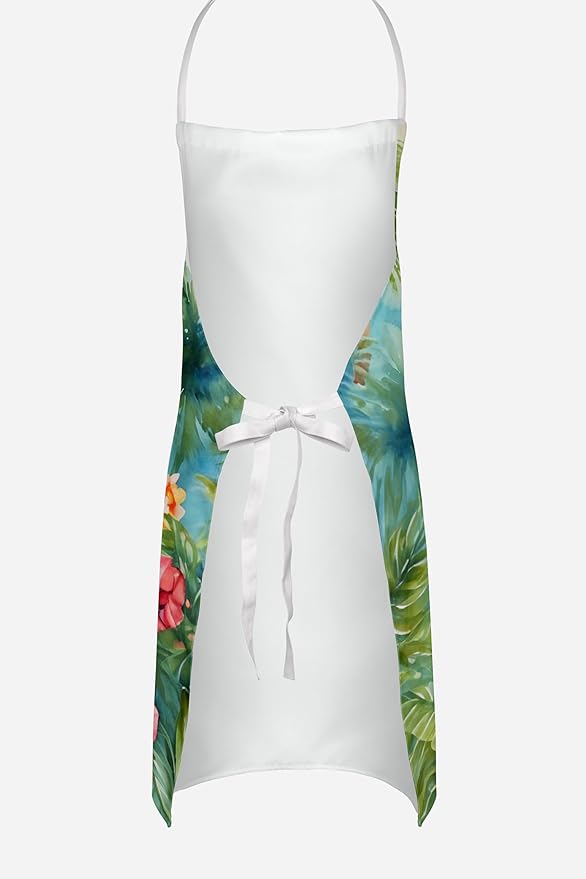Caroline's Treasures Akita Luau Apron Cooking Kitchen Server Baking Crafts Gardening for Adult Women Men, Unisex, Large, Multicolor