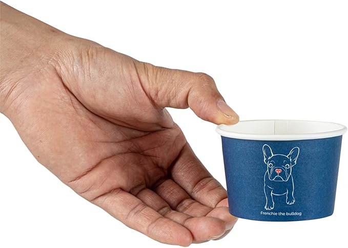 Coppetta 4-Ounce Dessert Cups, 50 Disposable Ice Cream Cups - Lids Sold Separately, Heavy-Duty, Frenchie Paper Frozen Yogurt Bowls, For Hot And Cold Foods - Restaurantware