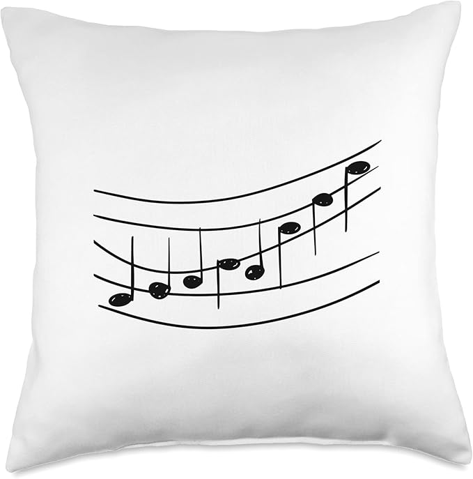 Classic Musical Music Sheet Music Notes Throw Pillow