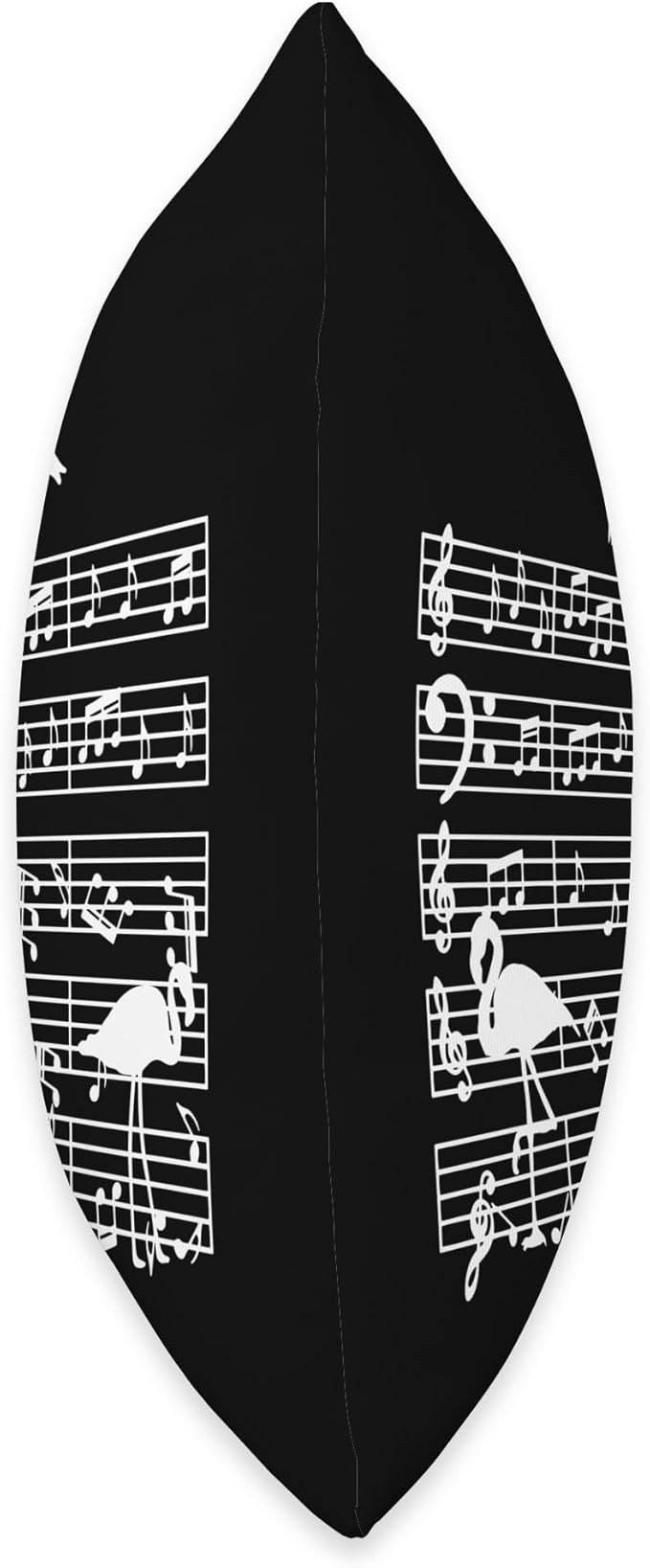 Music Notes with Flamingo on Music Sheet - Music Teacher Throw Pillow