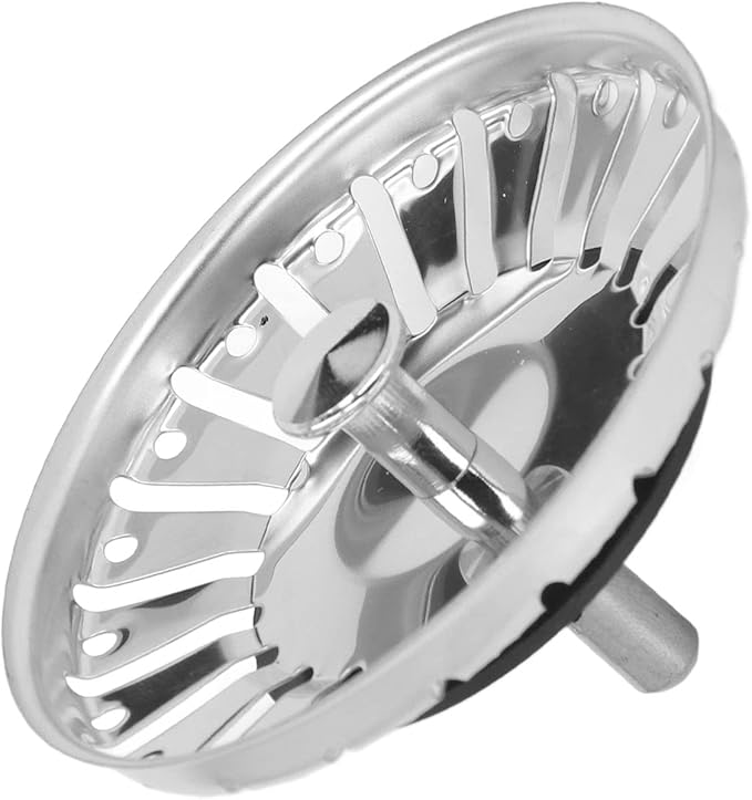 ZJchao Drain Strainer, Kitchen Drain Strainer, Rubber Stainless Steel, Thickening Basket for Standard Drains