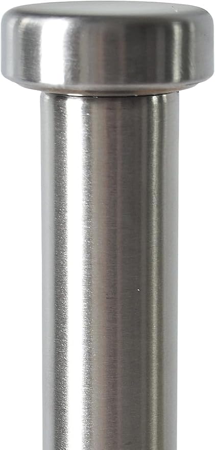 Paper Towel Holder with Side Rod, Stainless Steel, Easy Tear Dispenser for Home Kitchen Countertop Tabletop (Silver)