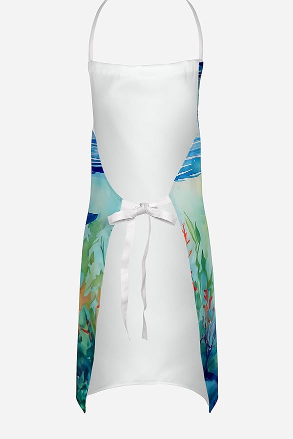 Caroline's Treasures Dolphin Apron Cooking Kitchen Server Baking Crafts Gardening for Adult Women Men, Unisex, Large, Multicolor