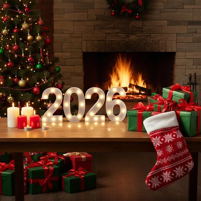 2026 LED Marquee Numbers, LED Marquee Letter Lights New Year Decor, Grad 2026 Sign Light up Letters for Graduation Decorations, Class of 2026 Light Up Numbers for High School College Graduation Party