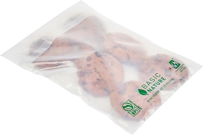 Restaurantware Food Storage Bags 100 Count 7 x 5 Inches Translucent Adhesive Bags Plastic Reusable Translucent for Cold Food Storage