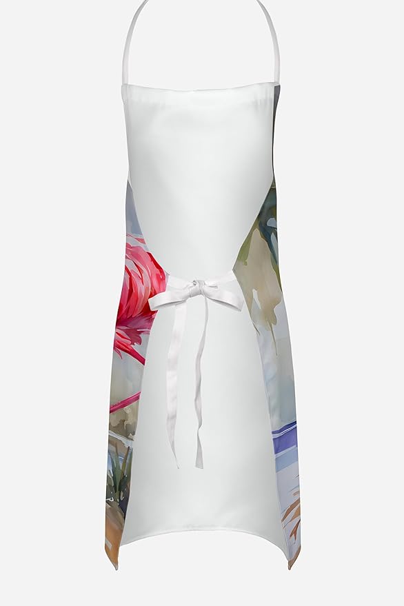 Caroline's Treasures Flamingo Apron Cooking Kitchen Server Baking Crafts Gardening for Adult Women Men, Unisex, Large, Multicolor