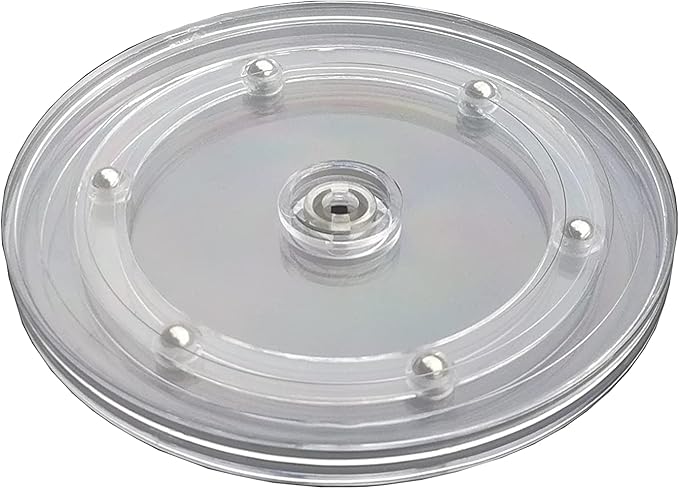 FixtureDisplays® 6" Clear Plastic Spinner Lazy Susan Turntable Organizer for Spice Rack Table Cake Kitchen Pantry Decorating 16972-NPF