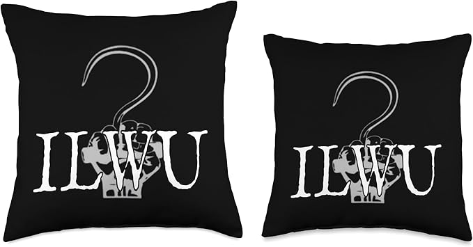 ILWU LONGSHORE CARGO HOOK Throw Pillow