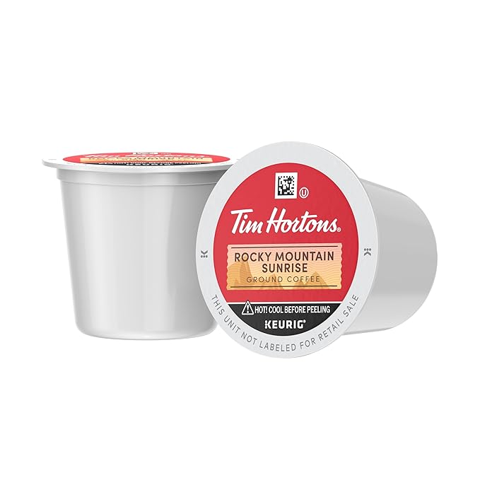 Tim Hortons 12ct KCUPs, Light Roast Rocky Mountain Sunrise 100% Arabica Coffee (Pack of 4)