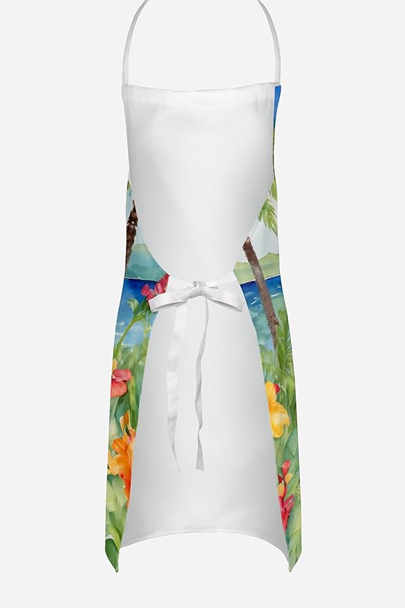 Caroline's Treasures Chesapeake Bay Retriever Luau Apron Cooking Kitchen Server Baking Crafts Gardening for Adult Women Men, Unisex, Large, Multicolor