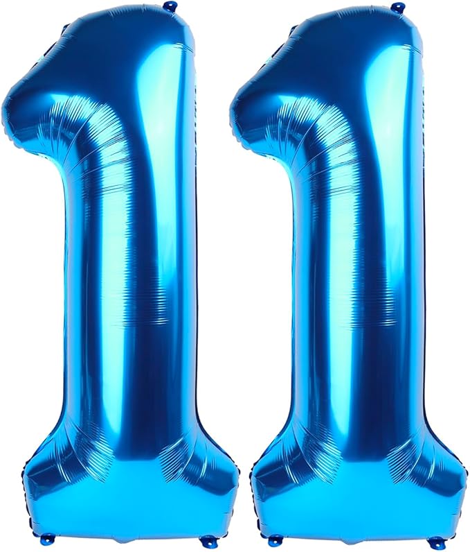 Dark Blue 11 Balloon, 40 Inch Number Balloons, Birthday Balloon Party Decoration for 11st Girls Boys, Anniversaries, Celebration Party, Graduation