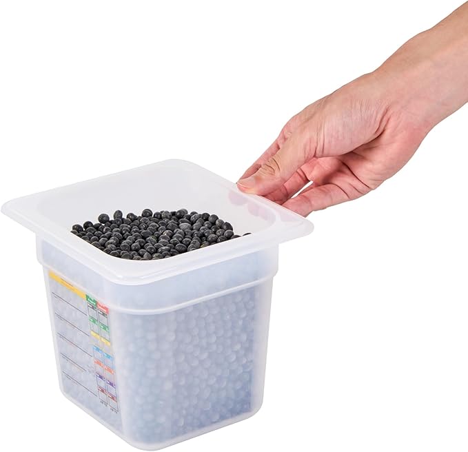 Restaurantware Food Storage Container 10 Pack of 6.8 x 4.2 x 5.9 Inches Plastic Stackable Storage Box White Reusable Label Container Dishwasher Safe For Restaurants And Kitchens