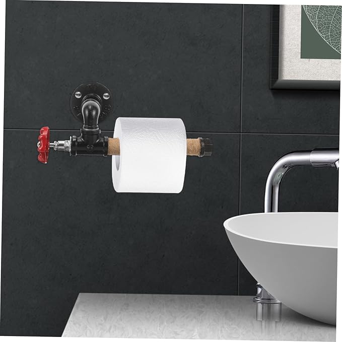 Operitacx 4pcs Toilet Paper Wall Stand Vintage Industrial Style Multipurpose Paper Holder for Bathroom and Kitchen Assembly Elegant Design Versatile Storage