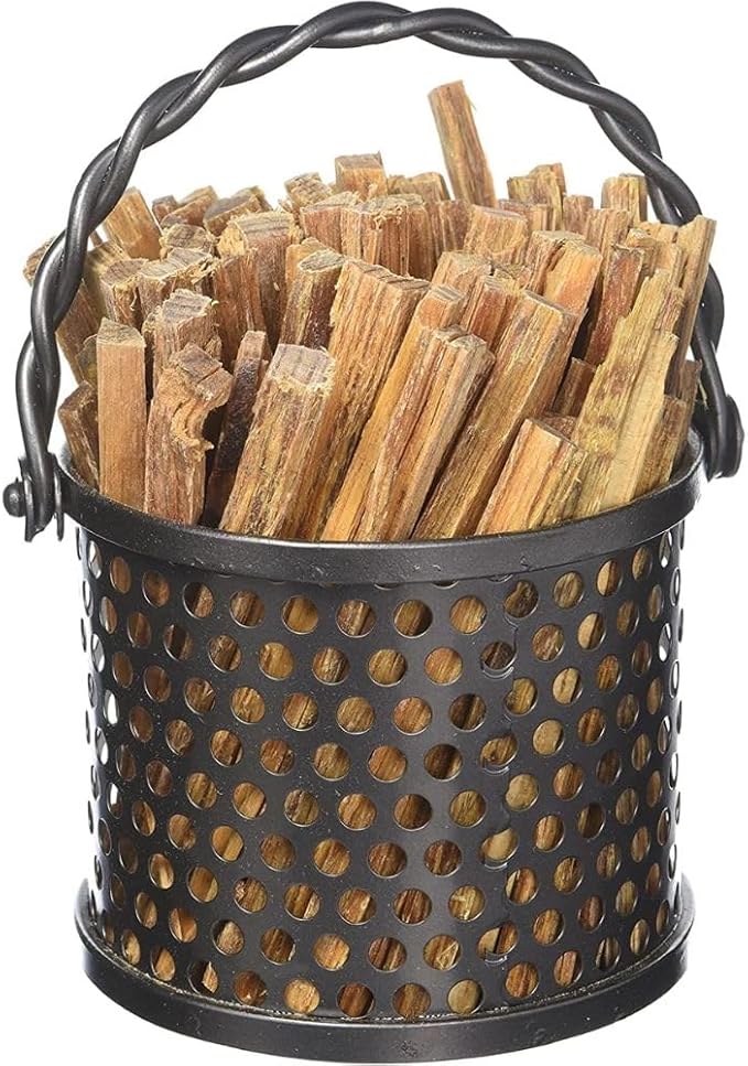 Freestanding Fatwood Caddy Basket Twisted Rope Designed Graphite Lumber Storage Organizer Indoor Firewood Carrier and Wood Container Graphite