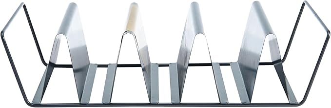 Chicago Metallic Professional 6-Shell Baked Taco Rack. Pefect for baking, filling and serving, 15-Inch-by-7-Inch, Grey