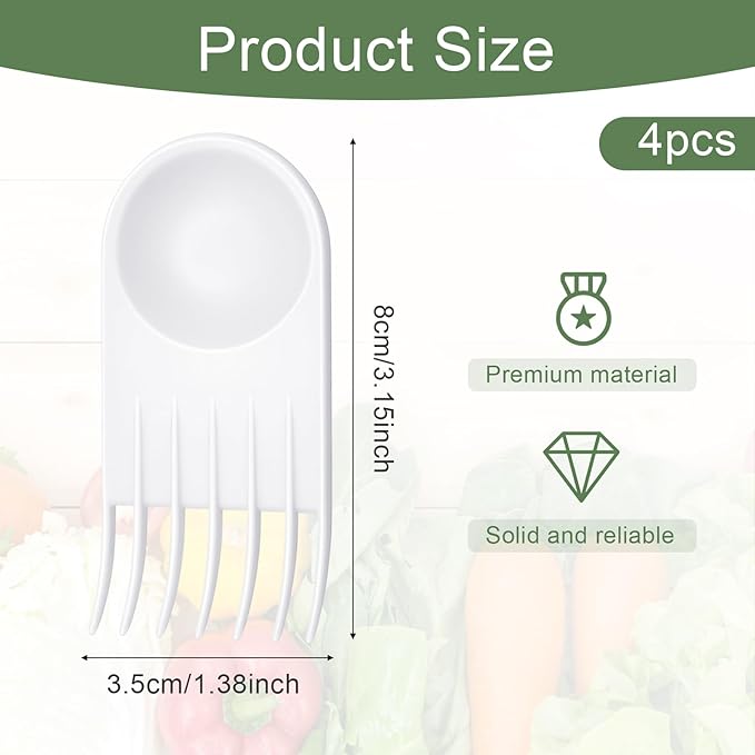 JJUNW 4pcs Vegetables Chopper Cleaning Tools Fork, Onion Chopper-Tools, Salad Onion Chopper Tool Fruit Vegetable Cutter Cleaning Comb for Most Vegetable Choppers