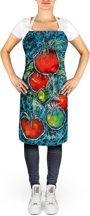 Caroline's Treasures Maters Tomatoes Apron Cooking Kitchen Server Baking Crafts Gardening for Adult Women Men, Unisex, Large, Multicolor